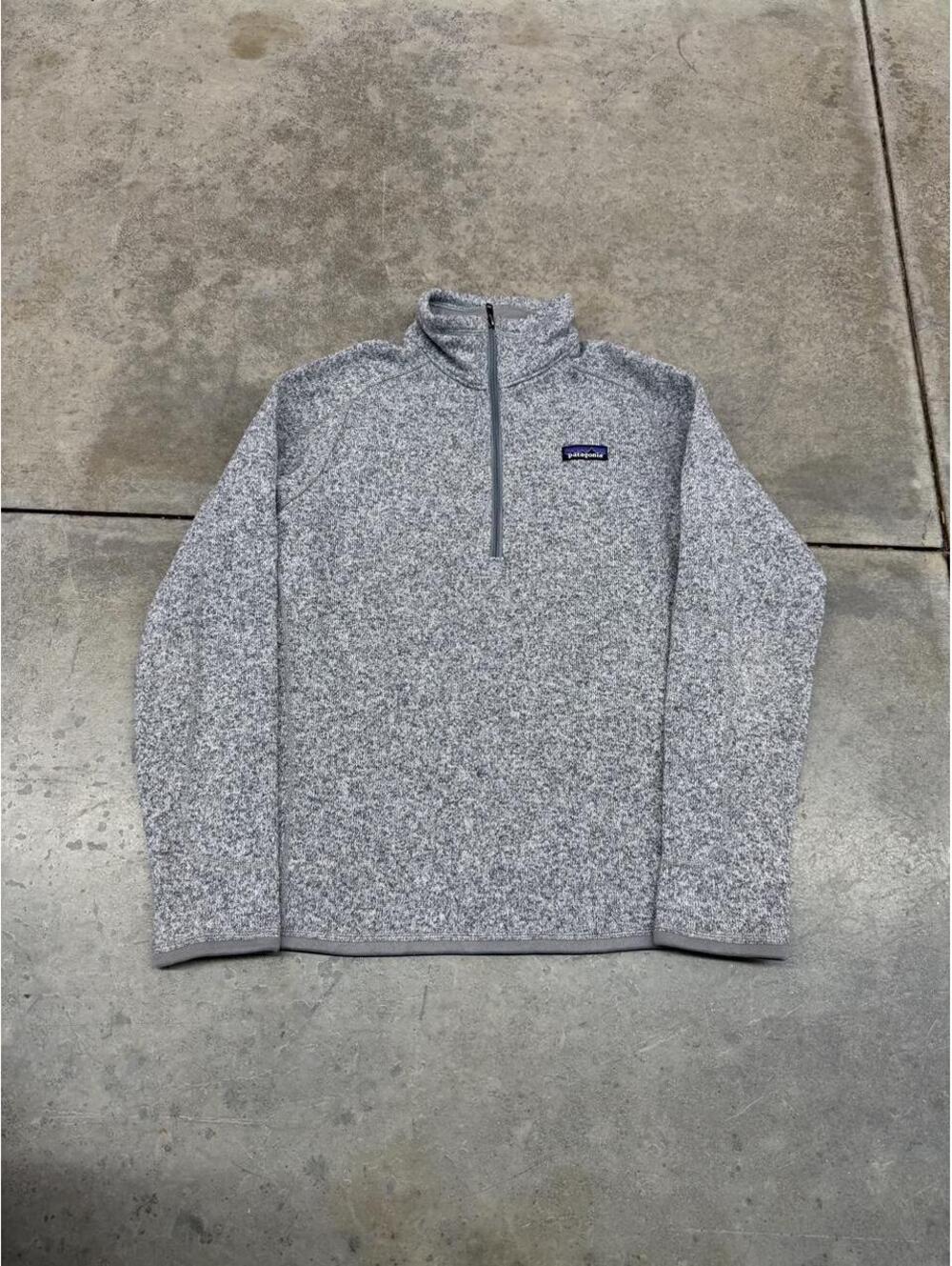 vintage patagonia better sweater grey quarter zip fleece jacket medium WOMENS